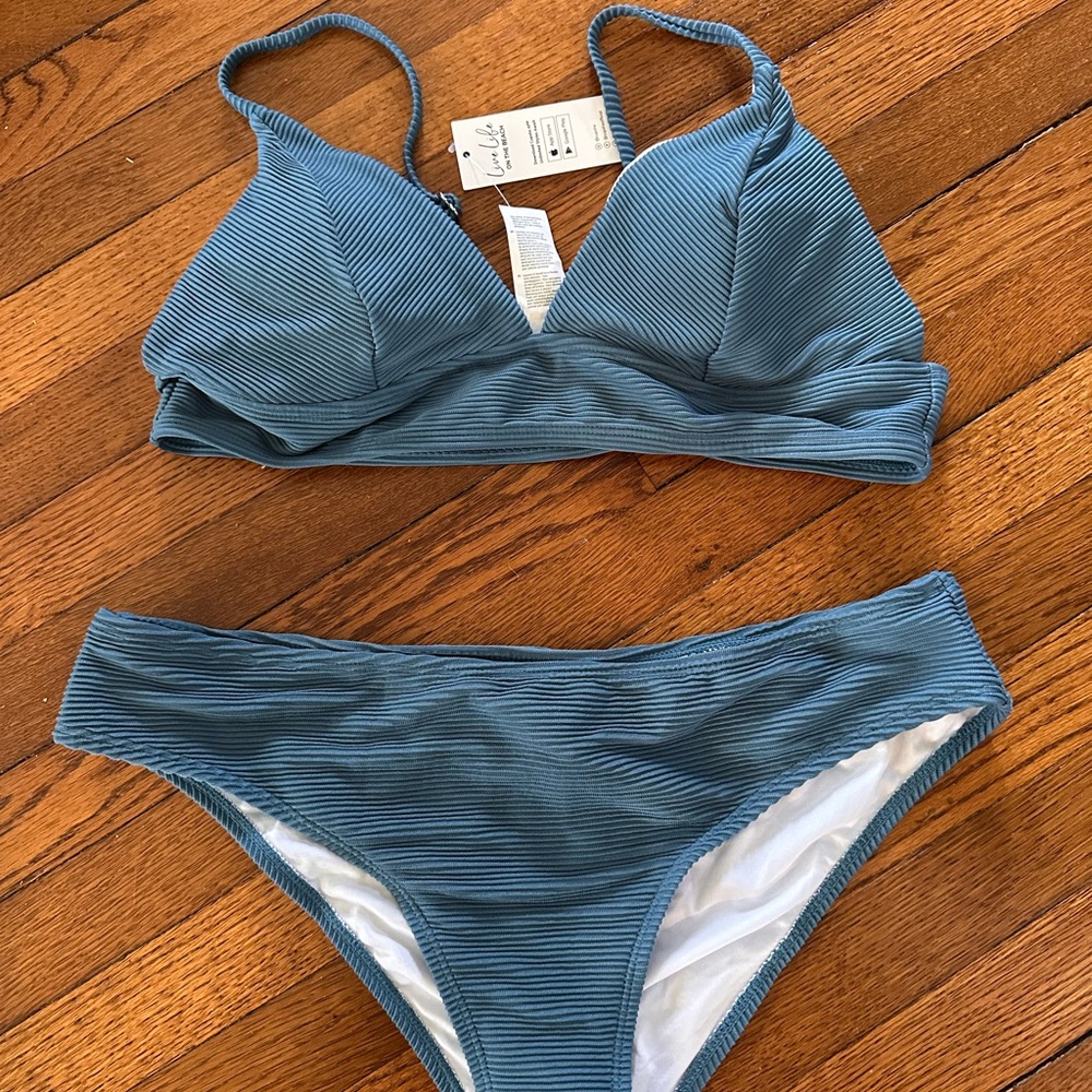 Cupshe Ribbed Bikini Set - Picture 2 of 2